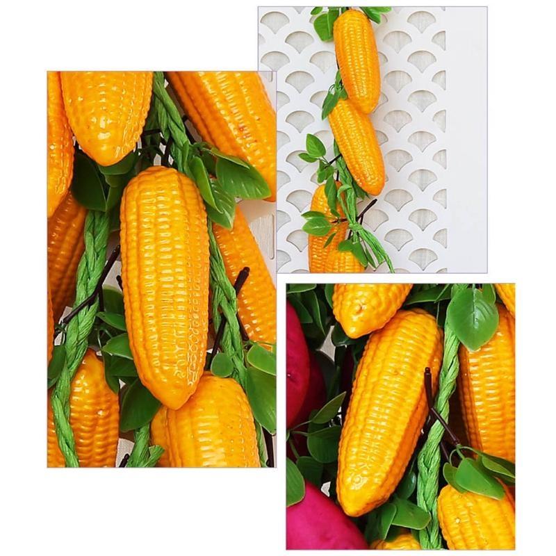 Simulation Artificial Fruit Vegetable Corn String for Restaurant Hotel Home Garden Wedding Kitchen Decoration Props