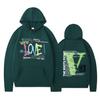 Vlone Letter Autumn/Winter Fleece Hip Hop Hoodie - Unisex, Loose Fit with Big V Back Design