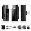 Zaahir 2026 Wireless Lavalier Microphone Metal Windshield Bluetooth iPhone iPad PC Android 360° Sound Plug and Play LED Indicator APP Supports 2 Users