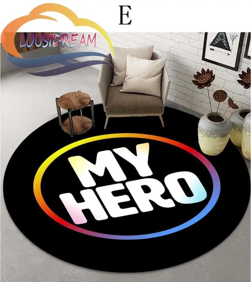 Cartoon My Hero Academia patternCarpet Round Carpet Home Decor Anti-slip  Area Rug {Customize Your Picture}
