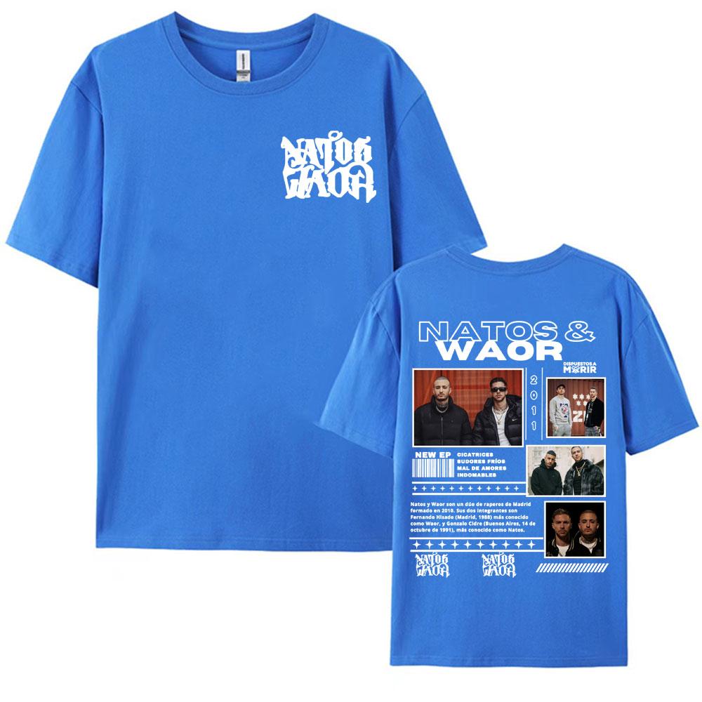 Rapper Natos Waor Musikalbum 2025 Tour Grafik T-Shirts für Herren Damen Mode Hip Hop Vintage T-Shirt Freizeit 100% Baumwolle T-Shirt