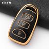 Fashion Tpu Car Key Case Cover For Hyundai Kia Tuscon Elantra Rio Sportage Rondo Accent Protected Shell Keychain Fob Accessories