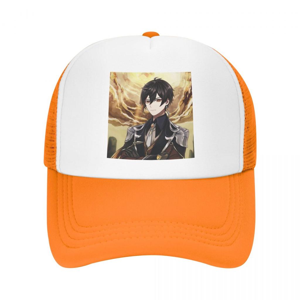 Classic Zhongli Genshin Impact Baseball Cap Women Unisex Adjustable Anime Game Trucker Hat Sports Snapback Hats Summer Caps