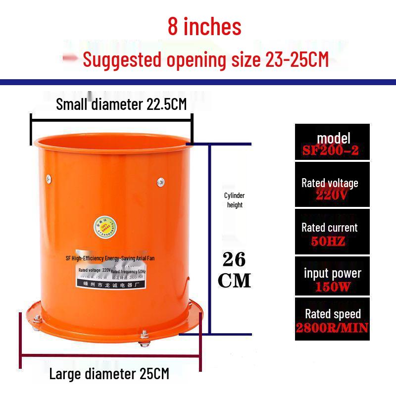 

8 Industrial Kitchen Range Hood Axial Ventilation Fan