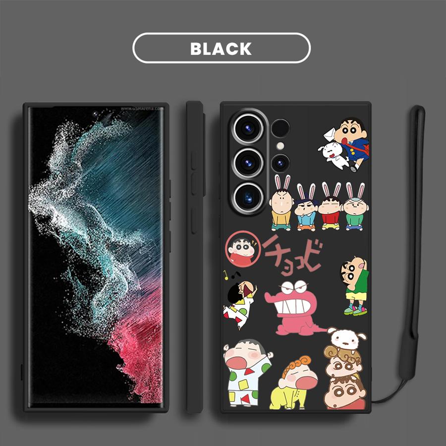 Fashion Crayon Shin-chan Case for Samsung Galaxy S25 S25Edge S21 Plus S23 Note 20 10 Ultra S20 FE S22 S24 Ultra Phone Cover