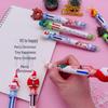 Christmas 6-Color Santa Claus Ballpoint Pen: Multi-Color Push-Button Journaling Pen for Students