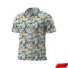 2026 Summer New Men's Geometric Triangle 3D Print Polo Shirts Lapel Button Short Sleeve Breathable Casual Daily Tops