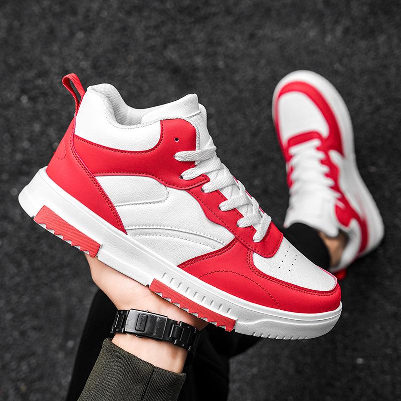 Spring new breathable mid-top shoes student versatile platform sports shoes casual board shoes cold sticky shoes