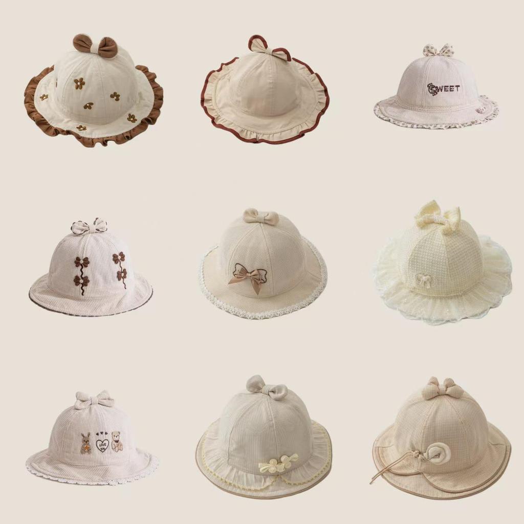 Korean Style Children's Sun Protection Lace Bucket Hat for Girls