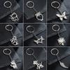Unique Animal Pendant Keychain Stainless Steel Jewelry Gift Ornament For Women Best Friend Souvenir Birthday