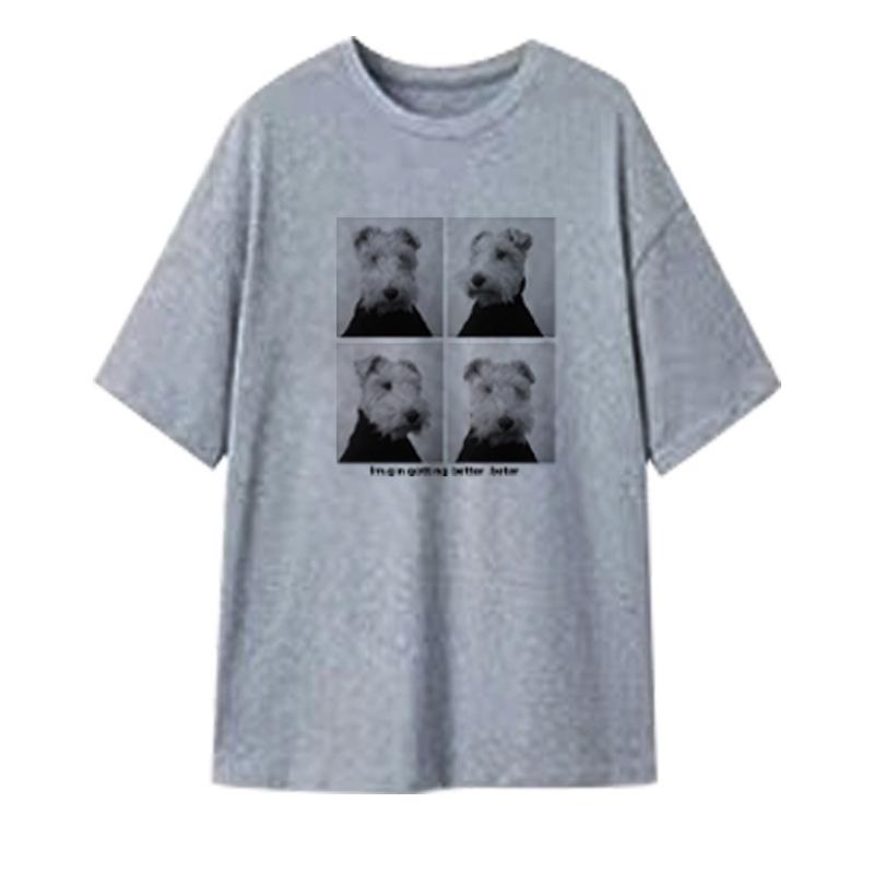 Maternity Summer Cartoon Print Short-Sleeve T-Shirt & Skirt Set 2XL [150-165 lbs]