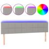 VidaXL LED Headboard Bedroom Furniture Double Bed Accessory Head of Bed Frame Interior Light Grey 3121618
