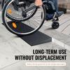 1.2" Rise Cuttable Threshold Ramp for Sweeping Robot, 35.4" Wide Natural Rubber Wheelchair Ramp, Non-Slip Solid Rubber Ramp with Double-Sided Tape for