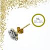 KODY PIERCING 9K Gold Piercing Multi Jeweled Flower Ear Stud - Quality Piercing