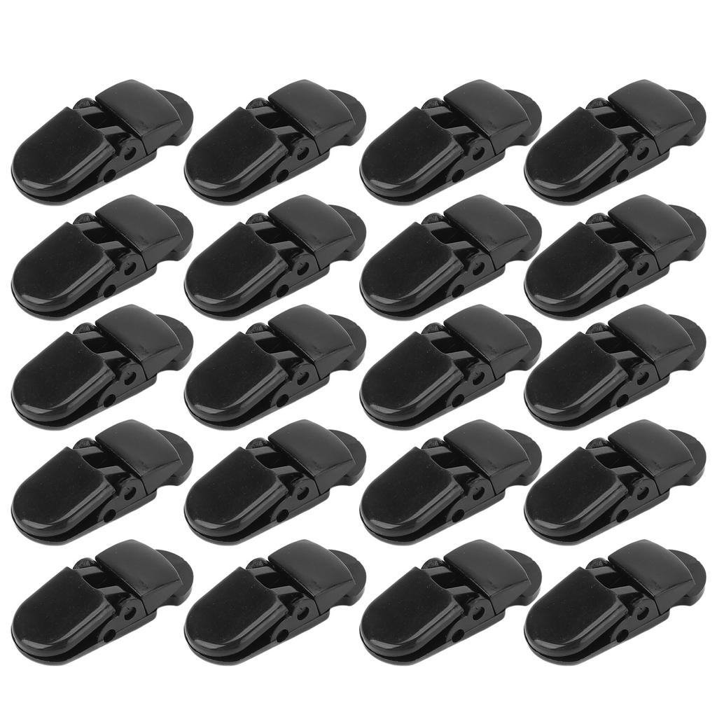 20 Stück Hörgeräte-Lanyard-Clip Gute Fixierung Multifunktional Geruchlos Schwarz Hörgeräte Anti-Verlust