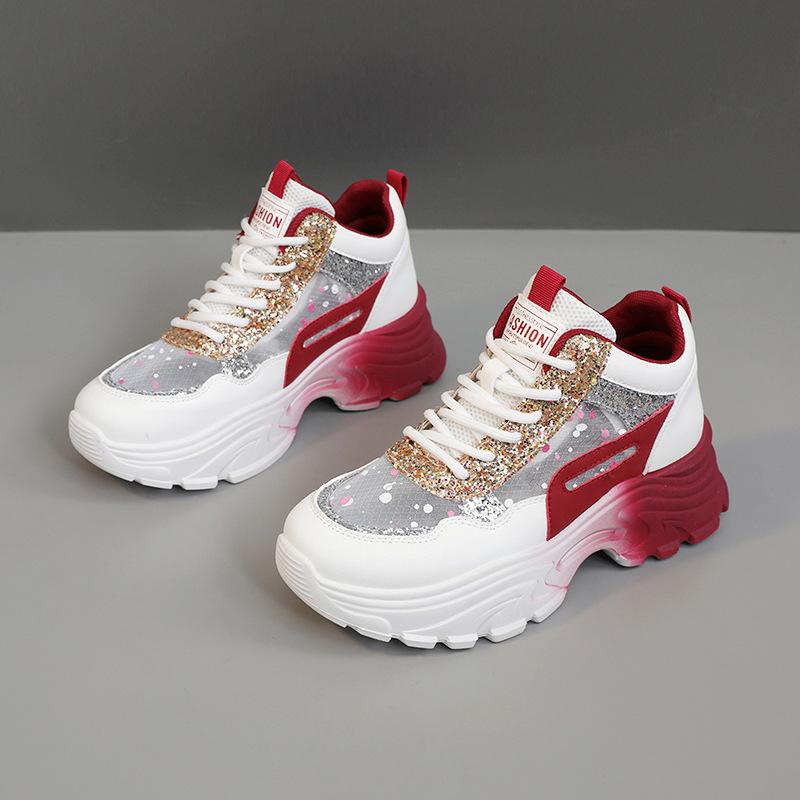 Fashion Summer Originality Womens Breathabel Sneakers Fashion Chunky Running Vulcanized Shoes Outdoor Ice Non Slip Sports Shoes De Mujer