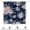 Leaves Pattern Shower Curtain Waterproof Fabric For Bathroom Decorations Various Colors Available Easy Installation With Hook Ri
