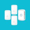 Ding Dong Wireless Doorbell for Home, Battery & DC Powered, No Plug-in, Includes 1 Receiver & 3 Transmitters
