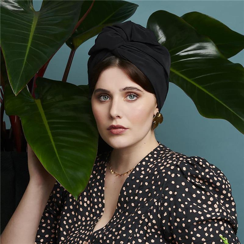 Damen Vintage Turbanhut Mode Damen Bandana Stirnband Damen Haarabdeckung Kappe Damen Kopfwickel Muslimisches Kopftuch Mütze