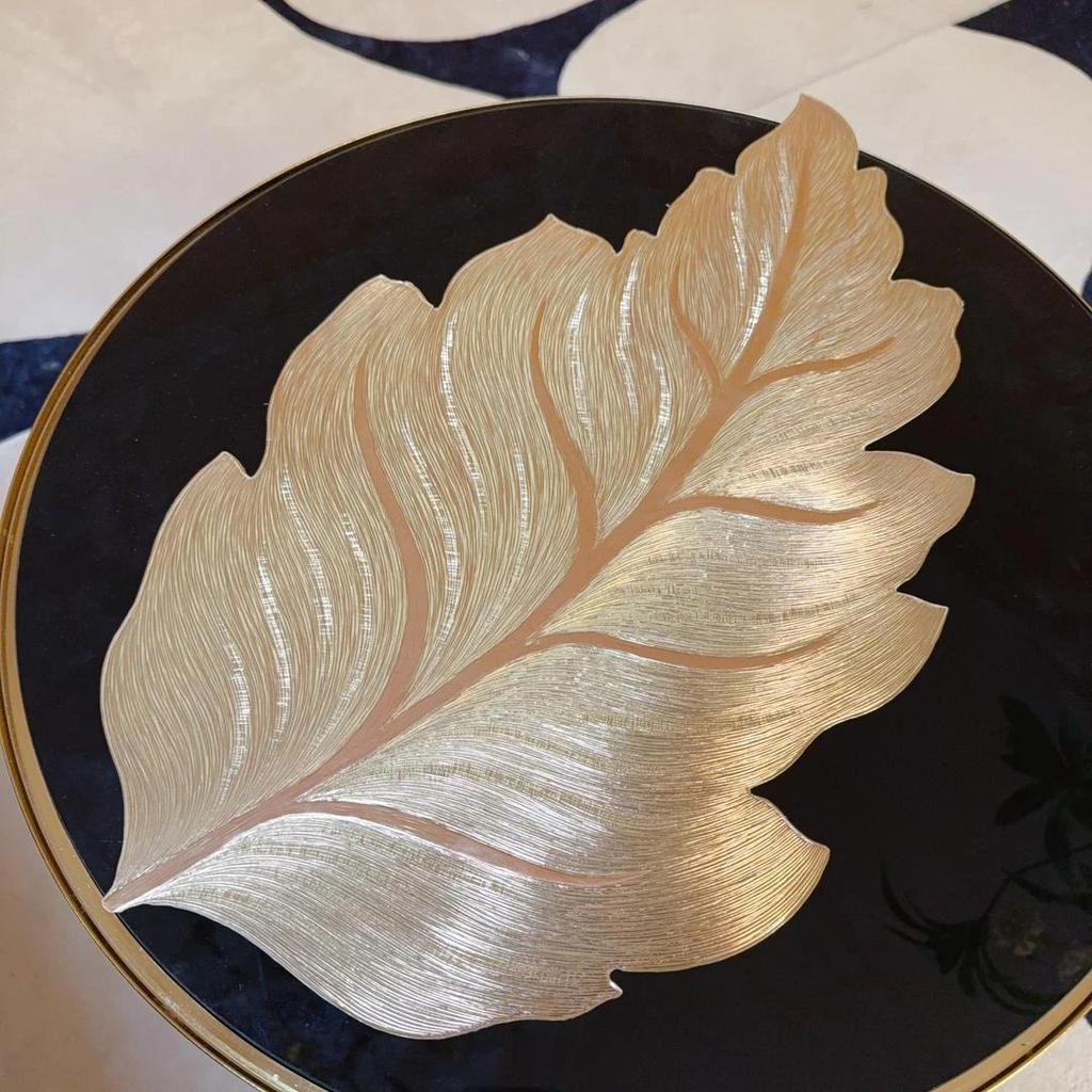 2PCS Nordic Simple Maple Leaf Coasters Non Slip PVC Table Mats Creative Vase Pads