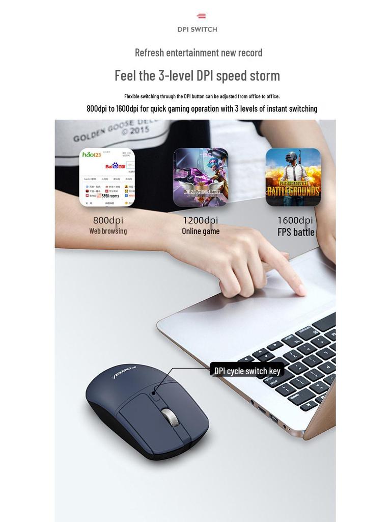 FV-386 Dual Mode Silent Metal Mouse: Wireless 2.4G + Bluetooth for Laptop/Desktop