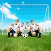 Football Goal Soccer Cage, 301 X 120 X 200 Cm, Epoxy-Coated Metal Frame, PE Netting, White