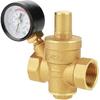 Pressure Reducer DN20 Brass Adjustable Water Pressure Regulator Reducer with Meter