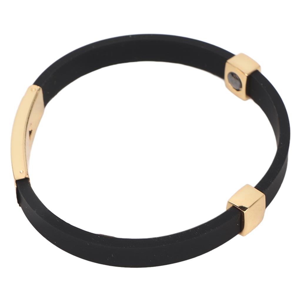 Silikonarmband Statisk förebyggande Handledsremmar Band Eliminera Kroppsstatisk Armband Guld och Svart