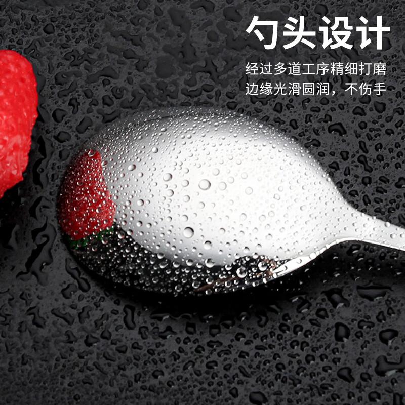 Shihua 316L Stainless Steel Soup Spoons, Extra Large Thick Serving Spoons, Rice Spoons, Soup Spoons, Tablespoons, 4-Piece Set