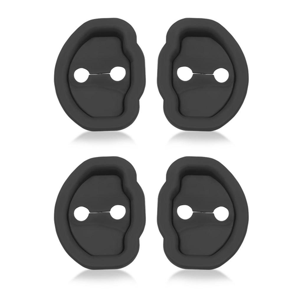 

Крышка защелок дверного замка автомобиля Амортизатор дверного замка автомобиля Защитная силиконовая крышка защелок дверного замка автомобиля Аксессуары чёрный