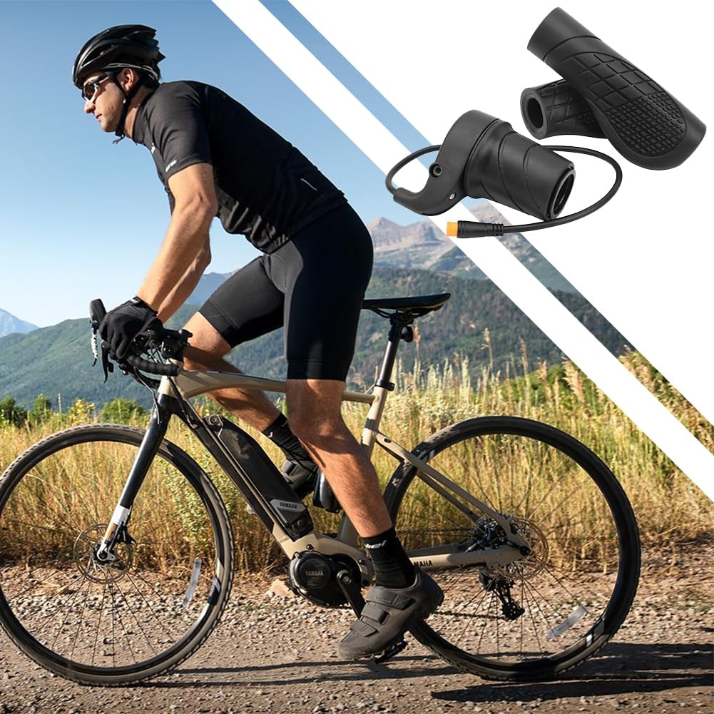 Joyzan Half Twist Throttle, 20X Electric Bike Right Handle Conversion Kit Ebike Scooter Grip Parts Waterproof Universal Speed Modified Drive Motor