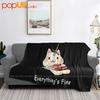 Funny Meowster Dnd Coffee It S Fine I M Fine Everything Ultra-Soft Blanket Quilt Winter Sofa Cover Bed Covers