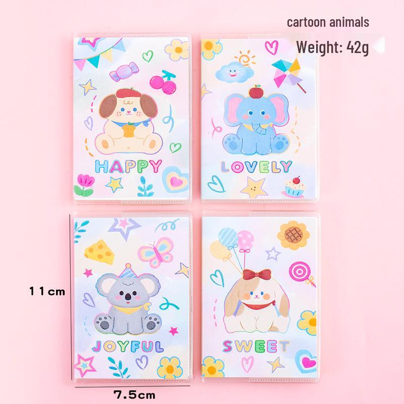 A7 Inspirational Text Notebook with High-Value Silicone Cover - Cute Cartoon Design for Students A7