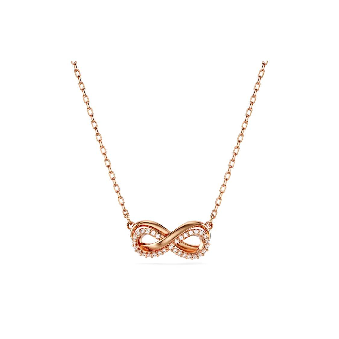Swarovski Hyperbola Inlaid Infinity Symbol Design Cubic Zirconia Necklace Women necklace Rose-Gold 5684084 Shopping Bag
