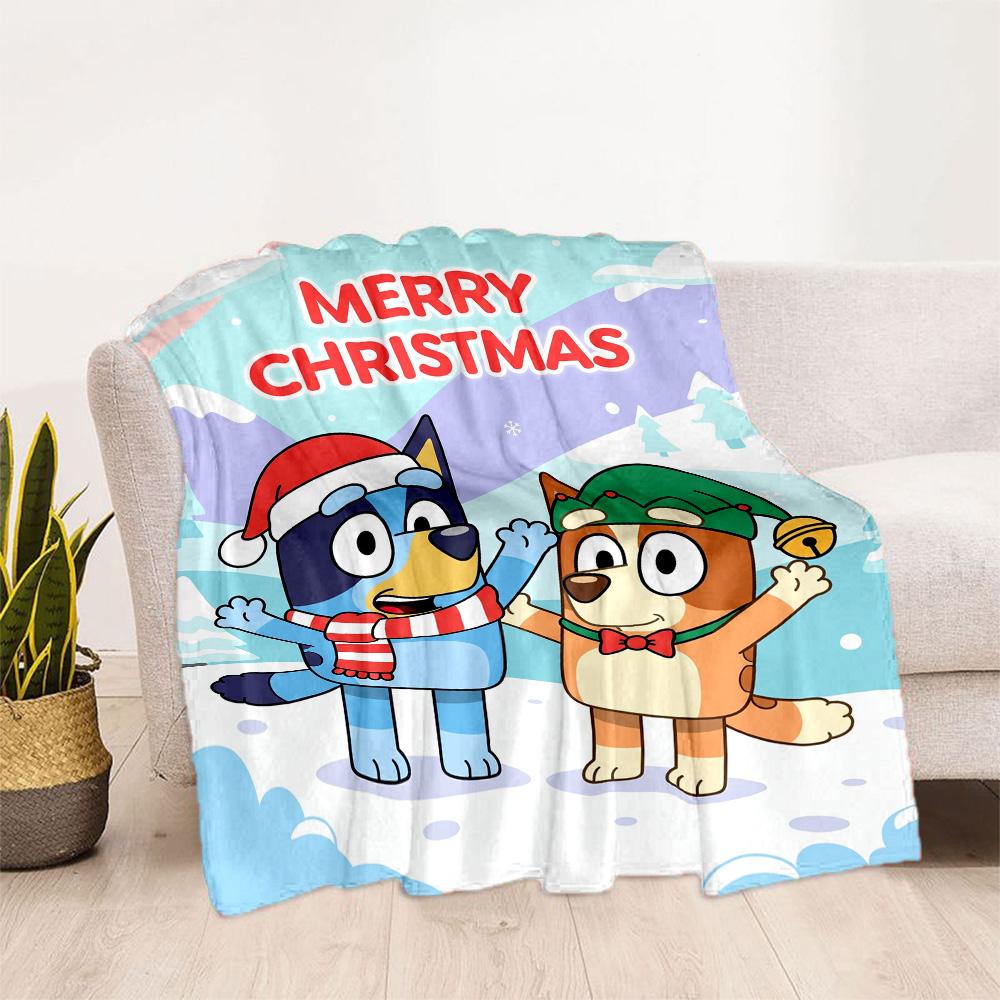Bluey Friends Adventure Blanket Soft Warm Cozy Perfect for Sofa Office Livingroom Four Seasons Universal Modern Gifts For Family Or Friends