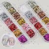 12 Grids Mixed Star Heart Nail Glitter 1Mm Star Sequin Nail Art Diy Colorful Sparkling Nail Charms Nail Decoration Accessories