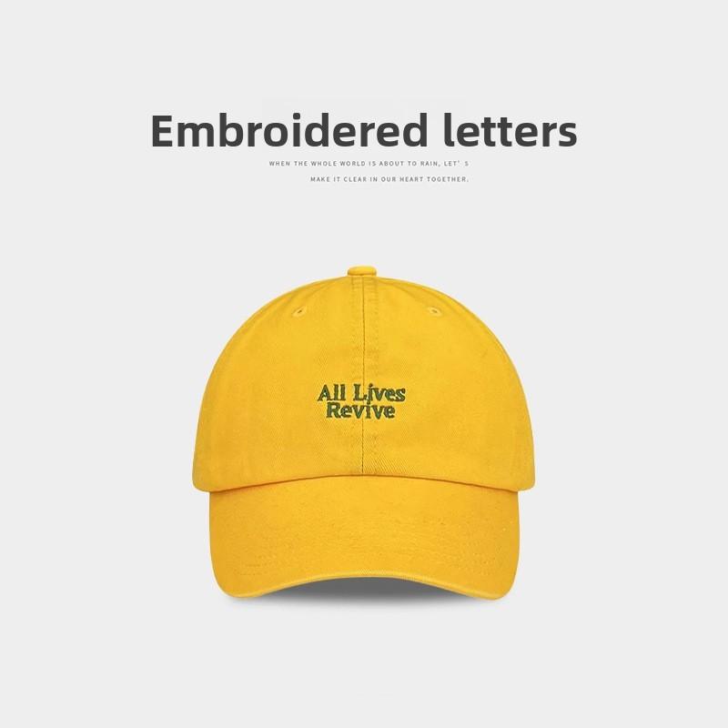 Baseball Cap Retro With Embroidered Letters And Solid Color For Use Outdoor