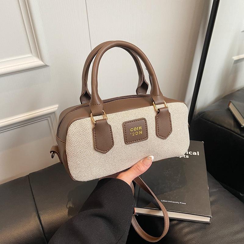 Niche contrasting color hand bag casual versatile trend shoulder messenger bag popular temperament versatile women's bag
