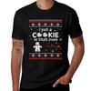 Cookie Maternity Christmas Cookie In This Oven Father Dad TShirt Stretch Fabric Comfort TShirt