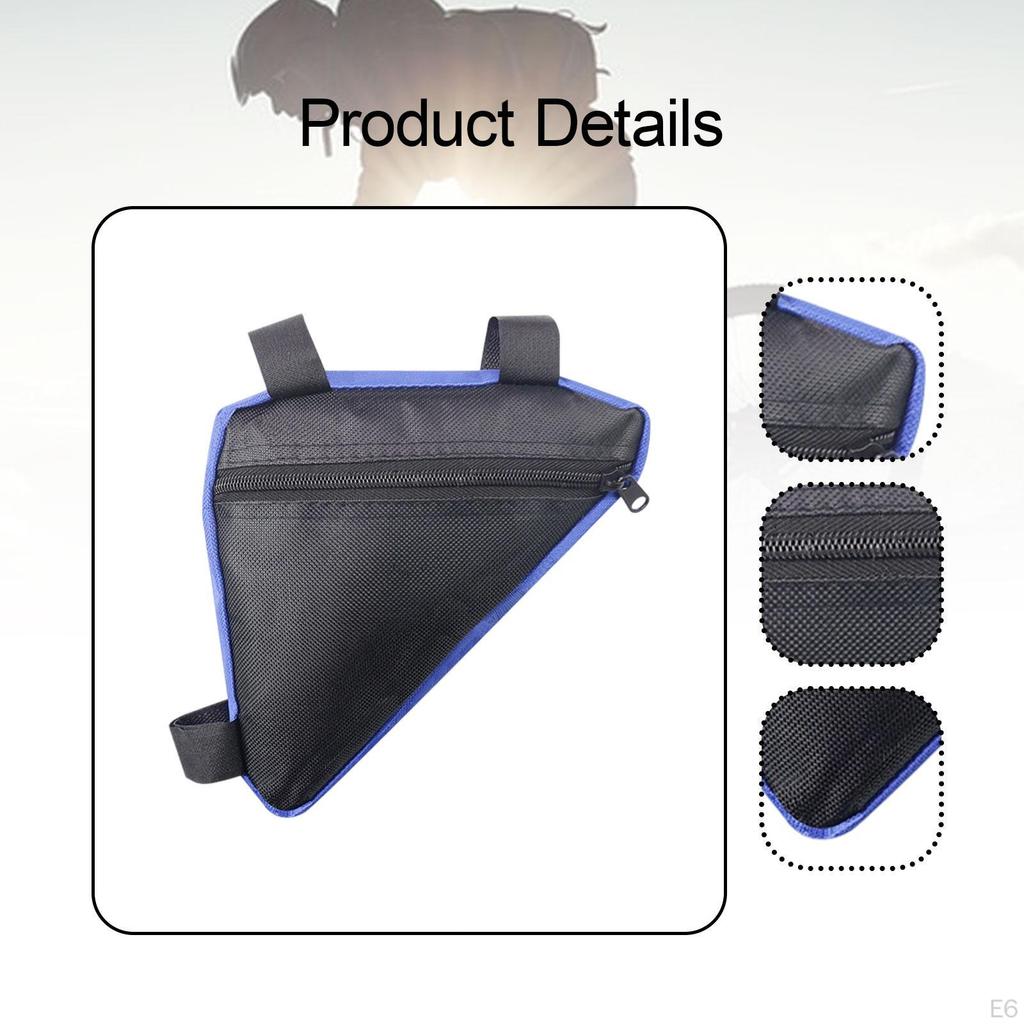 Bicycle Frame Bag, Triangle Design, Front Tube Storage Bag