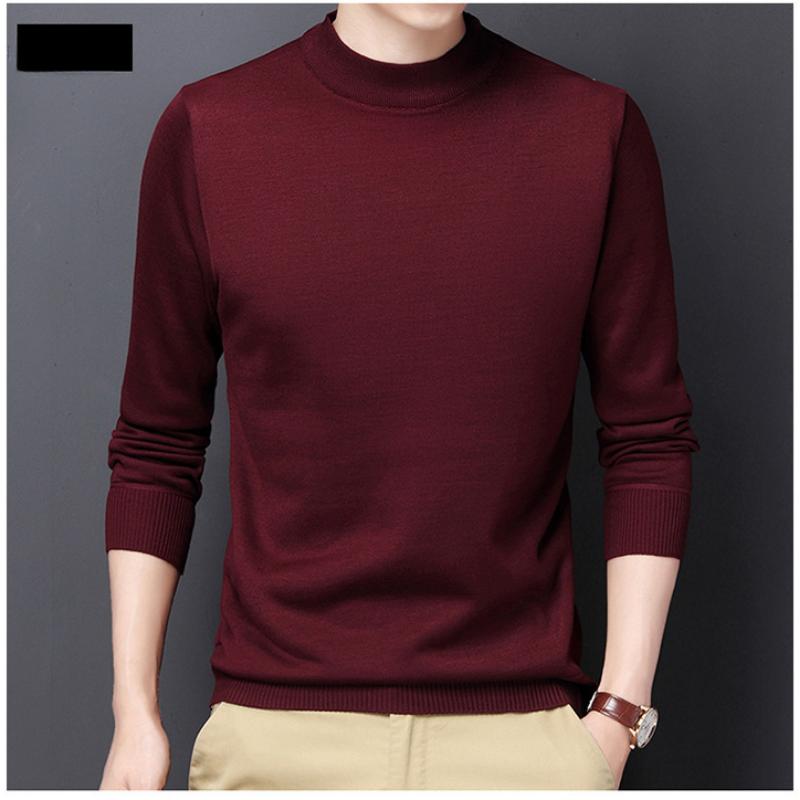 

Полувысокий ворот, толстый однотонный, Южная Корея, прямой свитер, мужской свитер, мужской пуловер с длинными рукавами 4XL