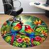 1PC Parrot Office Round Area Rug, Mat Suitable For Office, Under Office Chairs Bedroom Living Room Home Decor, Room Deco