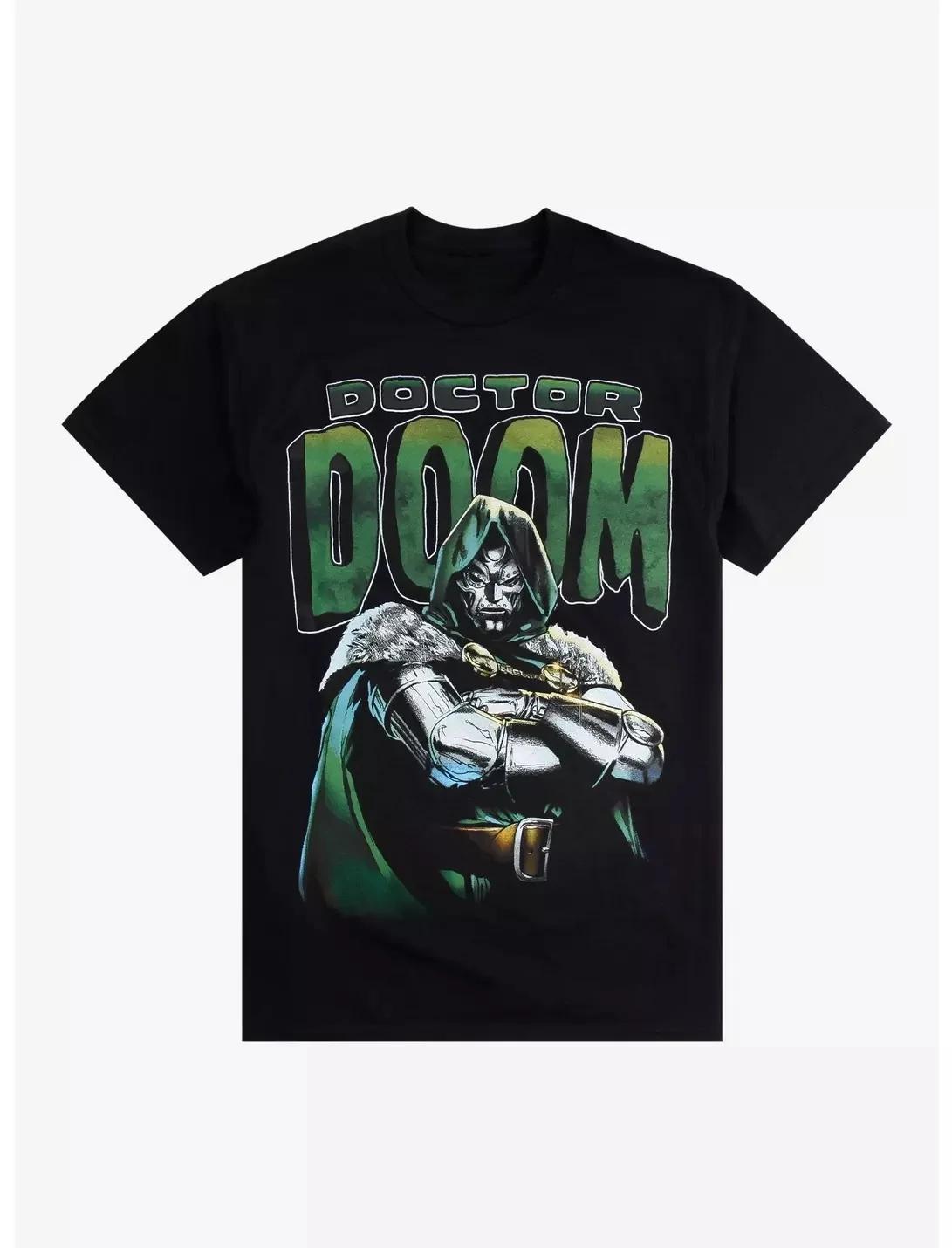 

Marvel DOCTOR DOOM Comic Printed Cotton T-shirt for Men and Women Fashion Street T-shirt Clothes Spring_Summer New Collection S чёрный