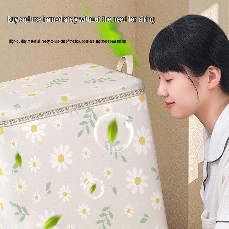 Waterproof Fabric Storage Bag - Large Capacity for Quilts, Comforters, and Closet Clothes