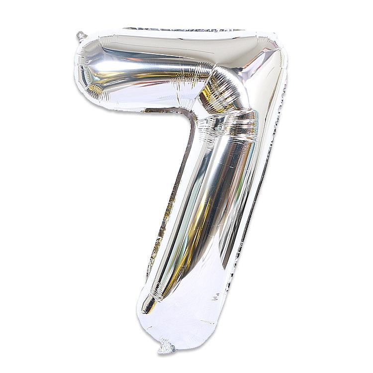 Hot Selling 40 Inch Aluminum Film Balloons Gold Silver Number Balloon for Wedding Party Birthday Decoration