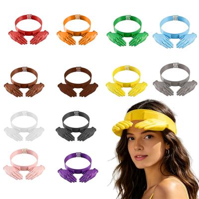 Sonnenhut Ultraleicht Verstellbare Passform Handflächenförmiger Sommerhut Freihändiger Sonnenschutz Visier Stirnband Outdoor Sonnenschutzhut
