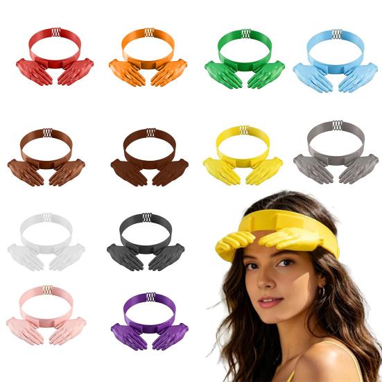 Sonnenhut Ultraleicht Verstellbare Passform Handflächenförmiger Sommerhut Freihändiger Sonnenschutz Stirnband Outdoor Sonnenschutz