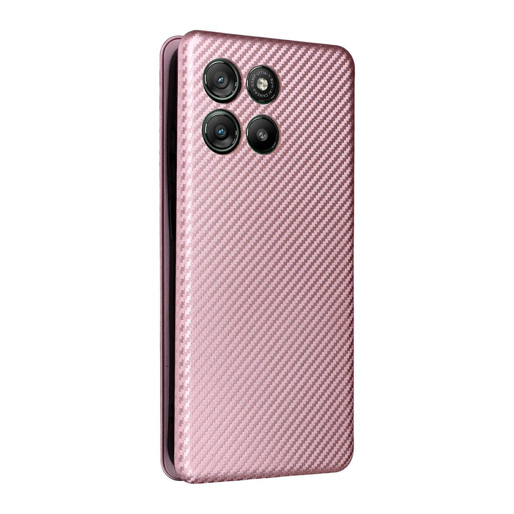 For Motorola Moto G67 Power 5G Case Carbon Fiber Texture Drop-Proof PU Leather Phone Cover