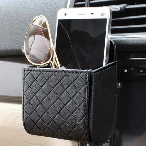 Car Storage Bag for Mobile Phones, Adhesive Multifunctional Mesh Pocket for Storing Hanging Bags, Car Storage Box Supplies