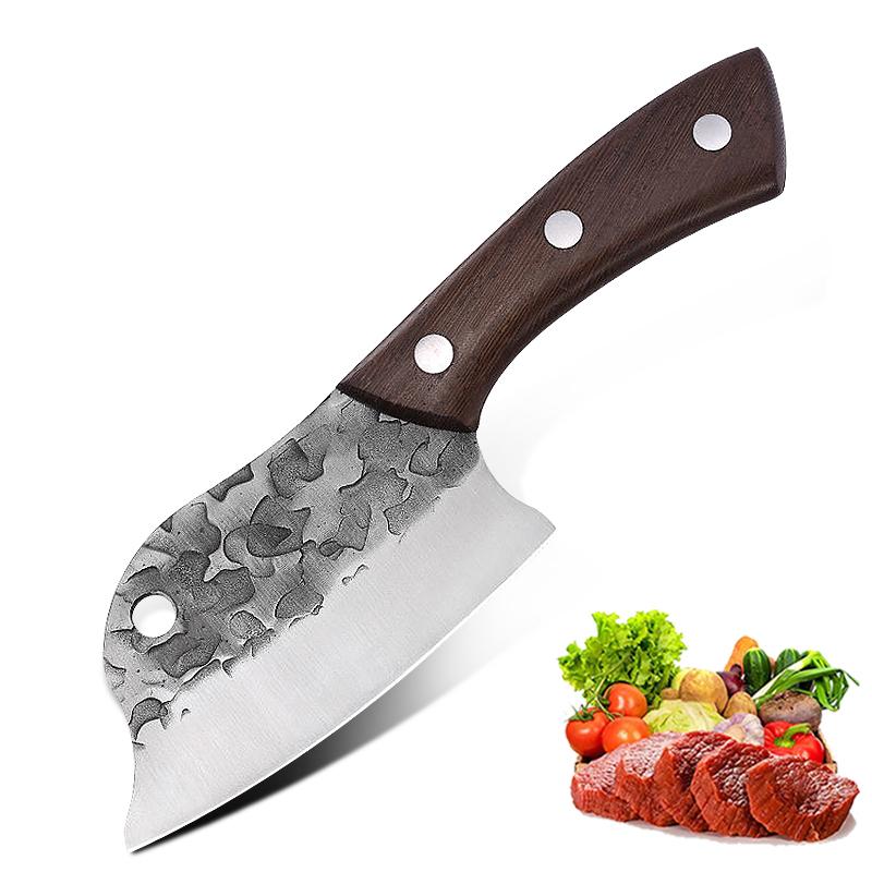 Stainless Steel Kitchen Knife Boning Knife Fish Cutter Knife Wooden Handle Meat Cleaver Cooking Knife Bone Kitchen Accessories